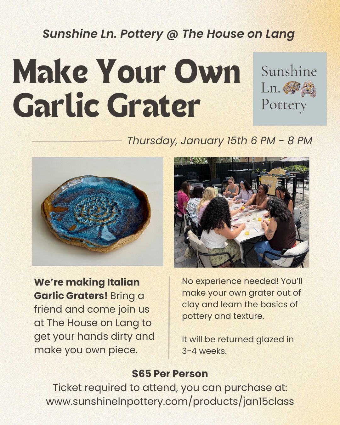 Make Your Own Garlic Grater @ The House on Lang, January 15