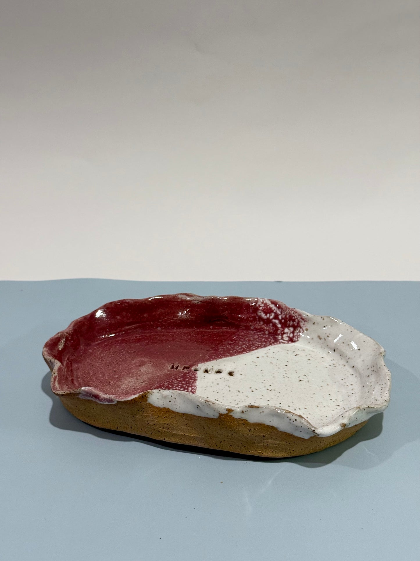 Plum/White Trinket Tray