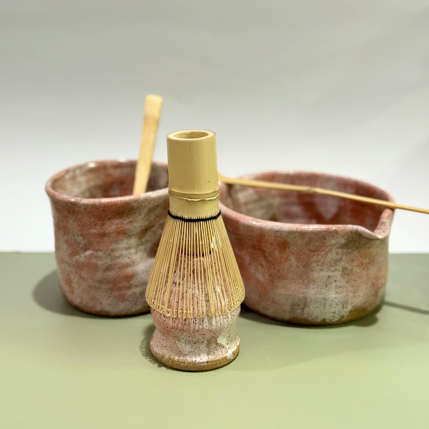Pink Underglaze Matcha Set