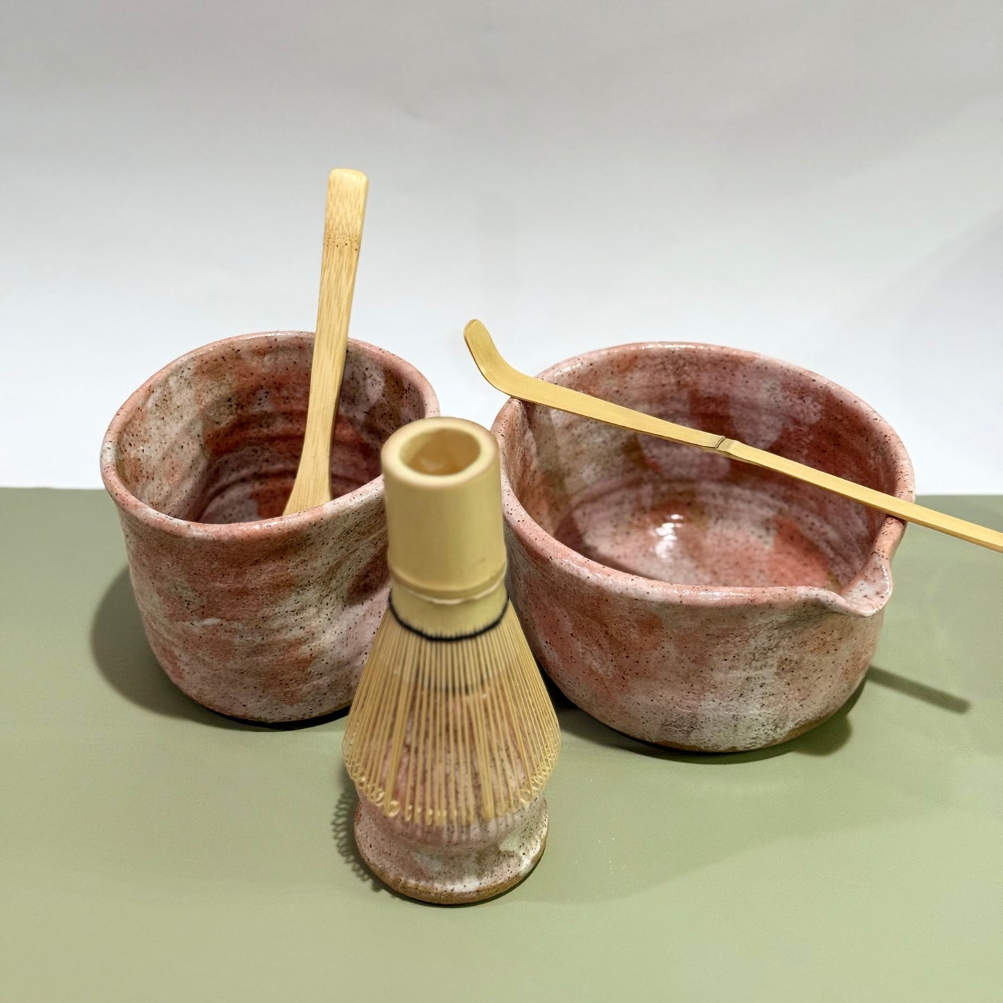 Pink Underglaze Matcha Set
