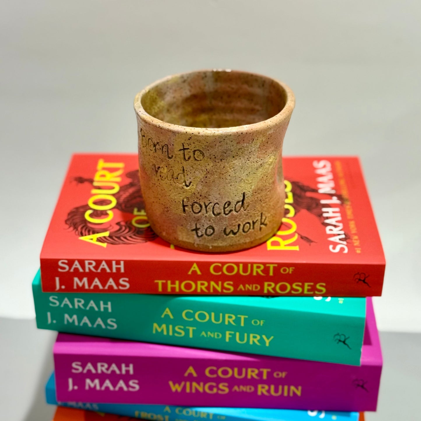 Booktok Mug - "Born to read, forced to work"