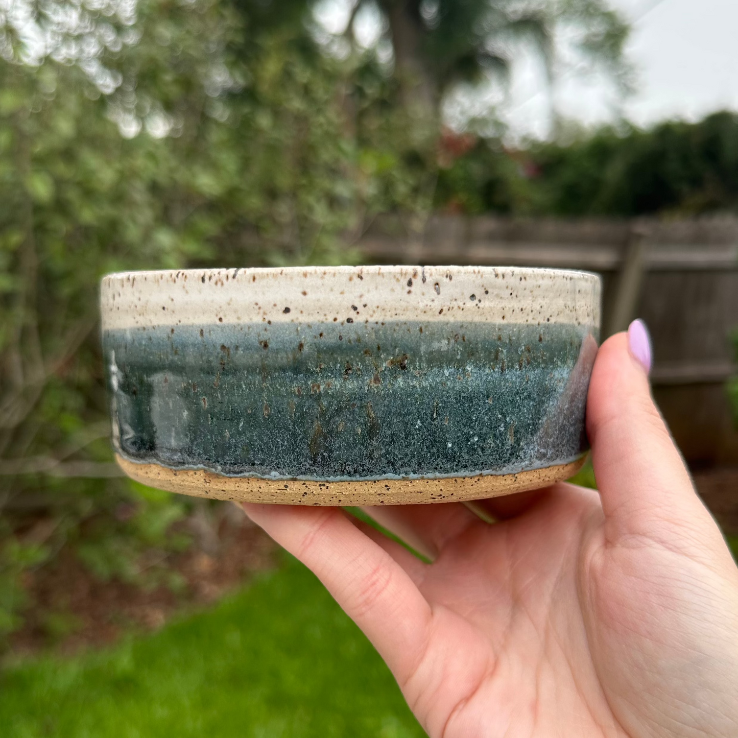 Blue and White Dog Dish / Bowl