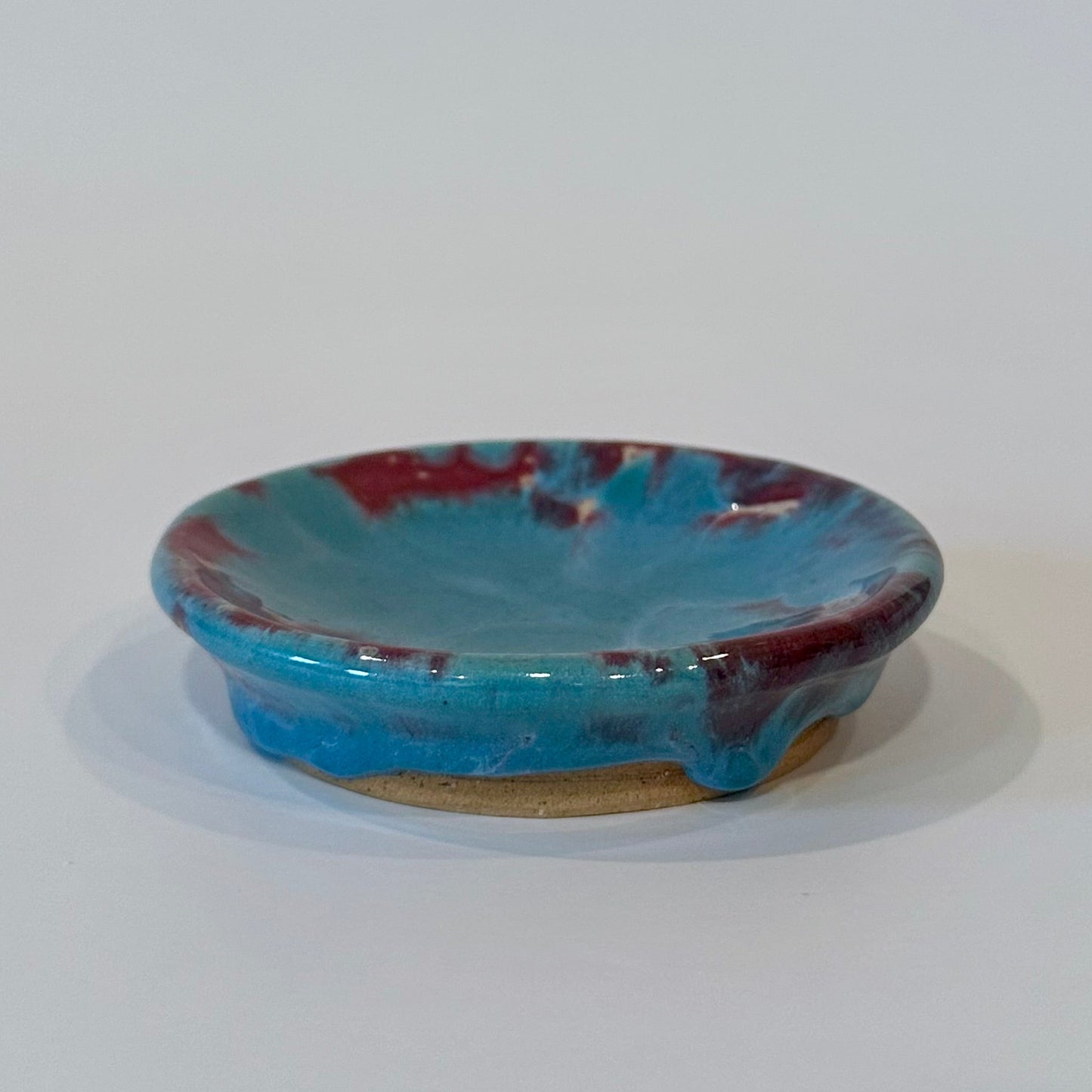Plum and Blue Spoon Rest / Ring Dish