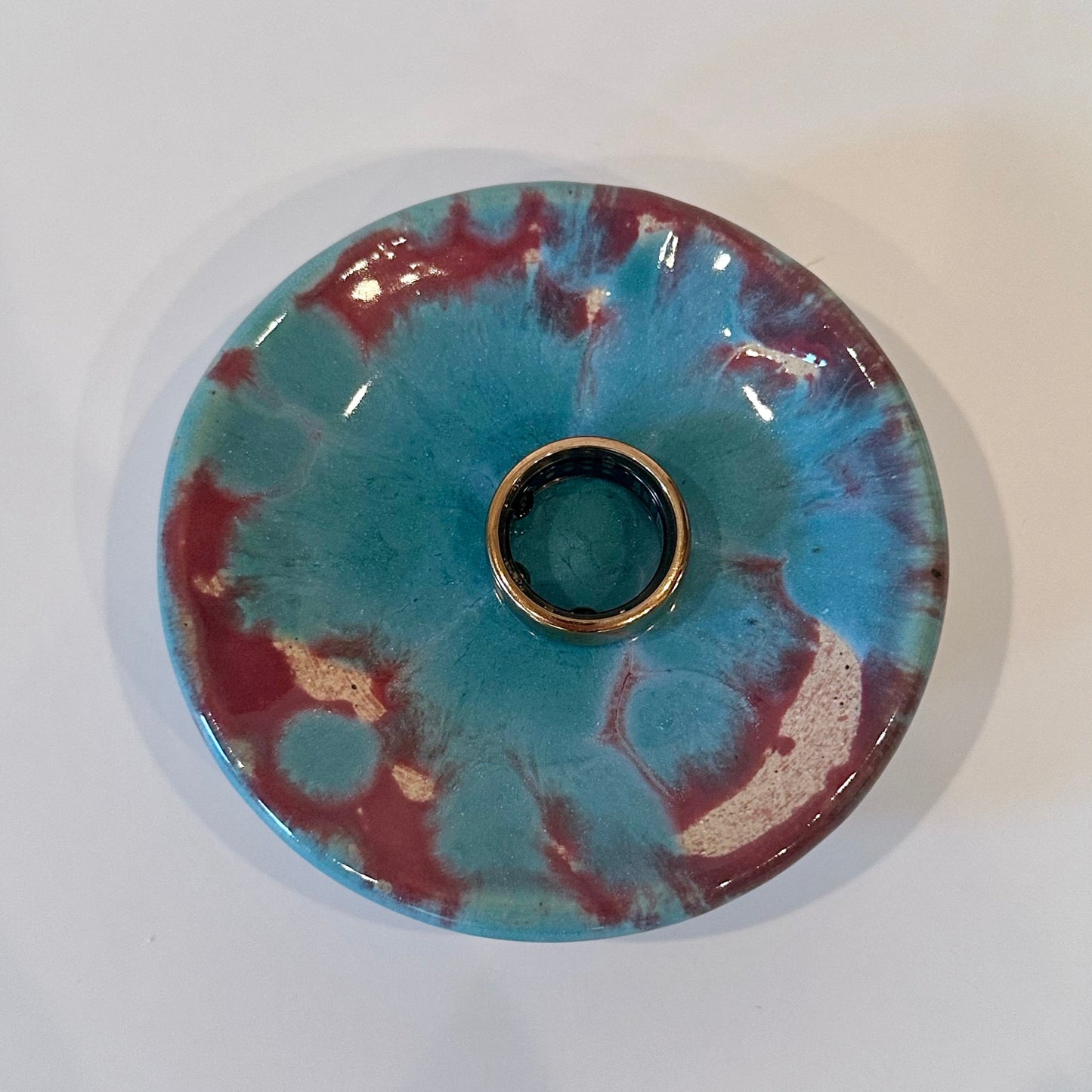 Plum and Blue Spoon Rest / Ring Dish