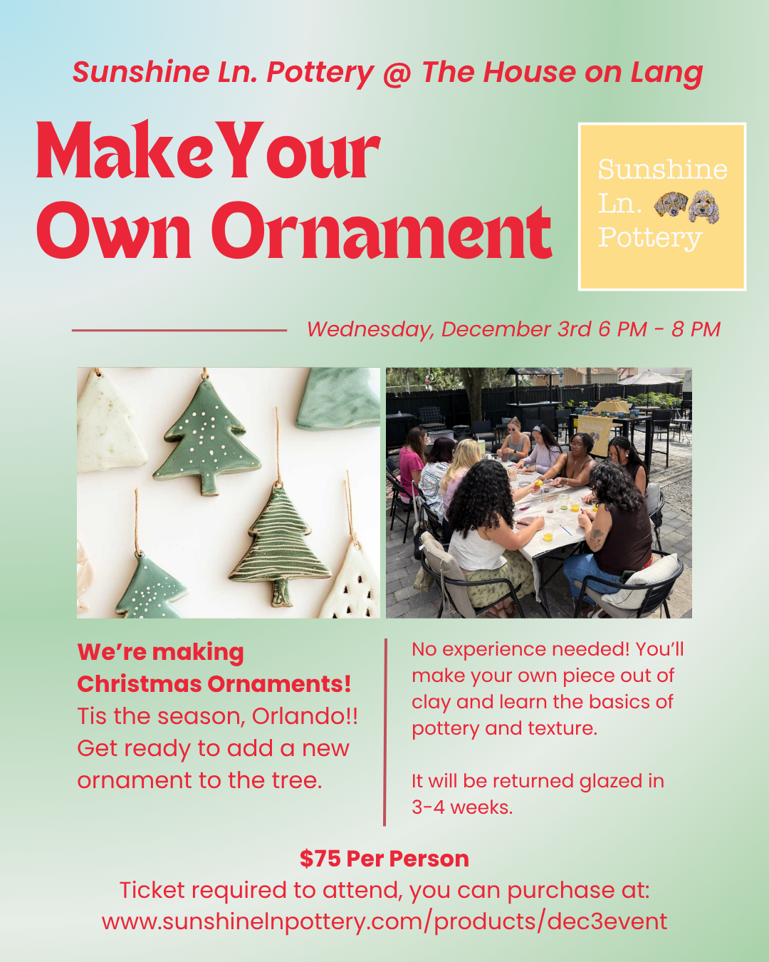 Make Your Own Ornament @ The House on Lang, December 3