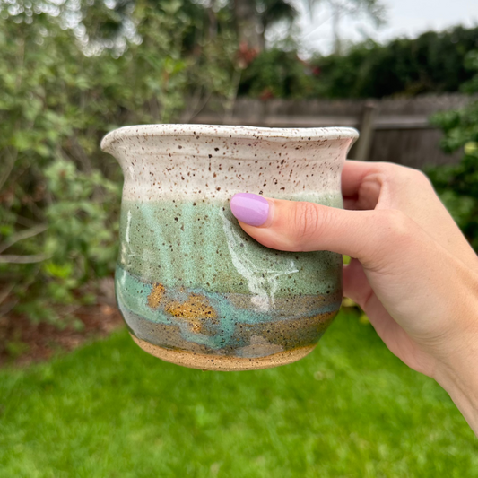 Blue/White Handle-less Pitcher